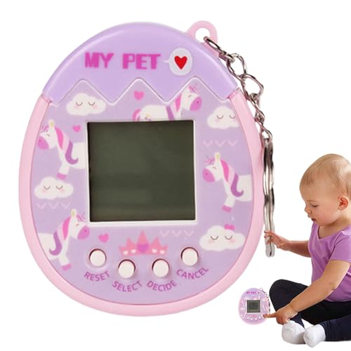 Purple Virtual Electronic Pet Keychain Game Machine X239