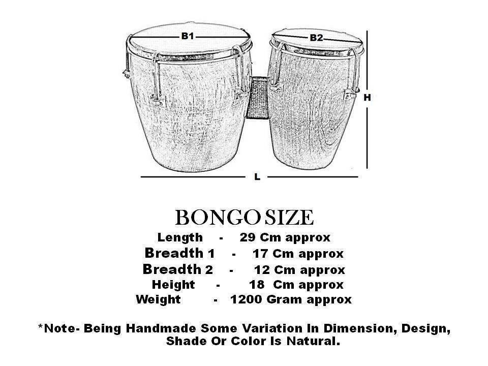 Natural Wood Bongo Drum Set W772147