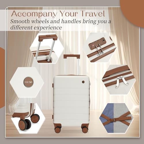 20 Inch Hardside Carry-on Luggage with Spinner Wheels and TSA Lock Q28027