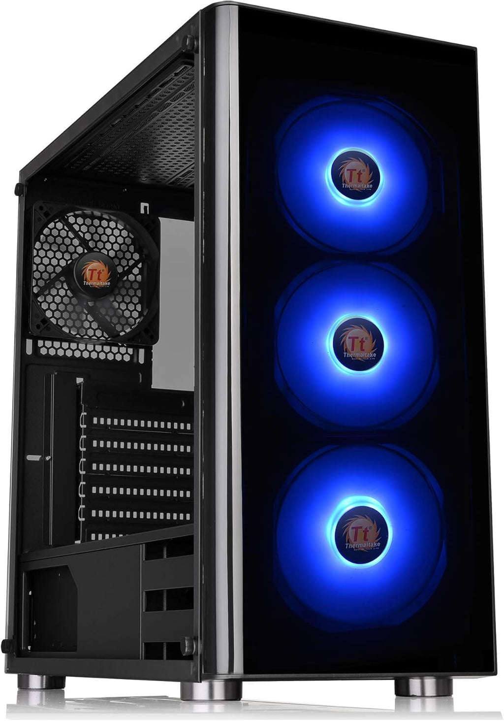 Tempered Glass ATX Mid-Tower Chassis with 3 120mm RGB Fan + 1 Black 120mm Rear Fan I4830