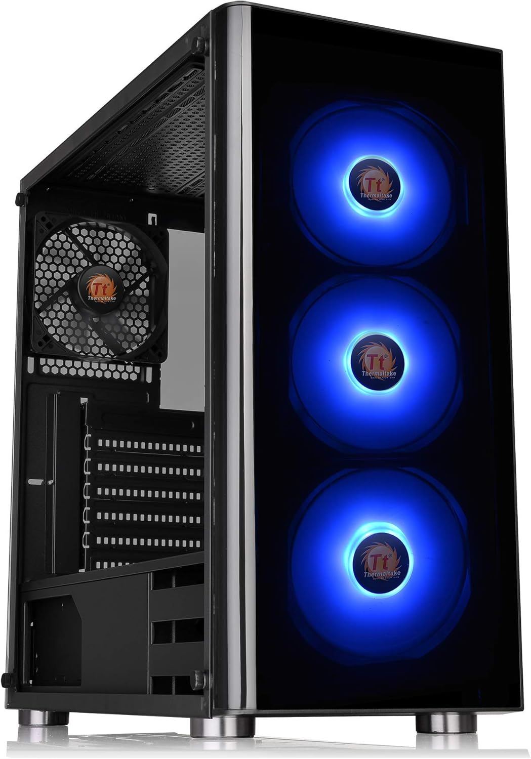 Tempered Glass ATX Mid-Tower Chassis with 3 120mm RGB Fan + 1 Black 120mm Rear Fan I4830
