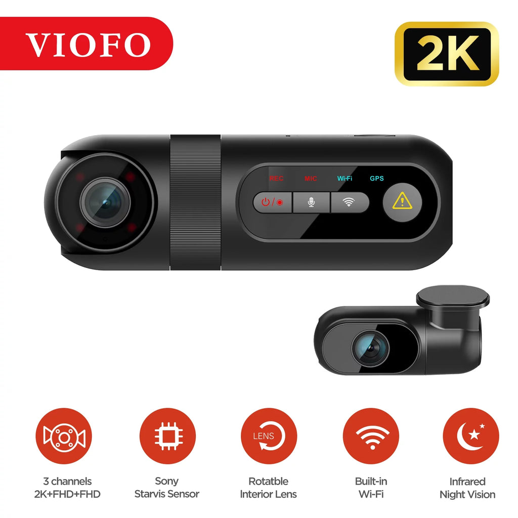 3 Channel Dash Cam with WiFi and GPS G147