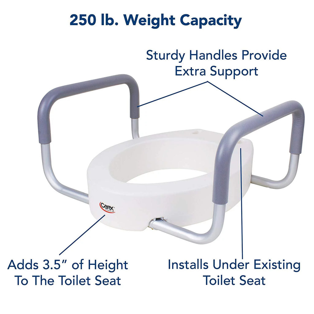 Raised Toilet Seat With Handles P39800