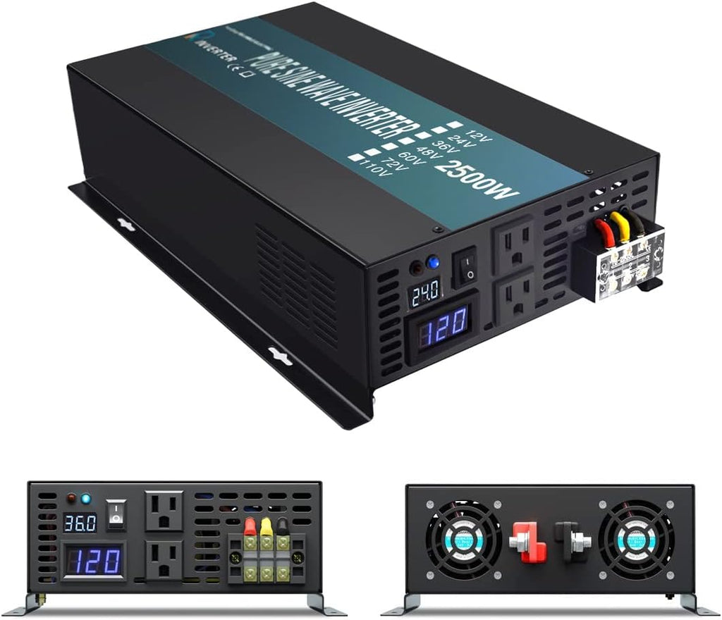 2500W 24VDC to 120VAC Pure Sine Wave Inverter T81347