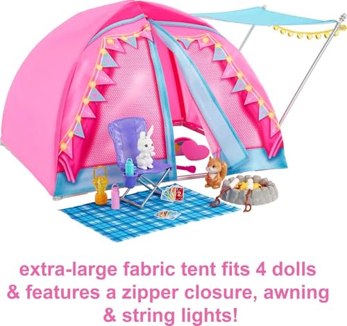 Camping Playset with Tent, 2 Dolls & 20 Pieces O401