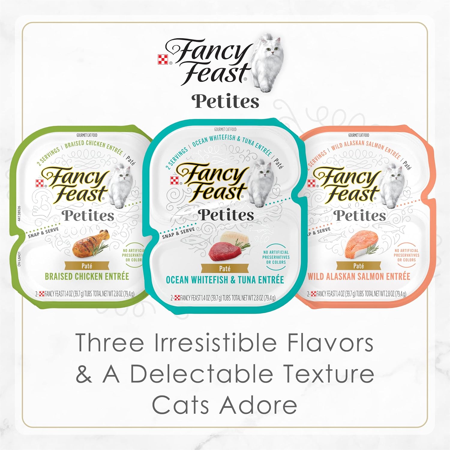 Wet Cat Food Variety Pack, 48 servings, 2.8 oz. Tubs I88375