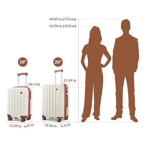 4 Piece Hardside Expandable Luggage Set with Spinner Wheels TSA Lock D640