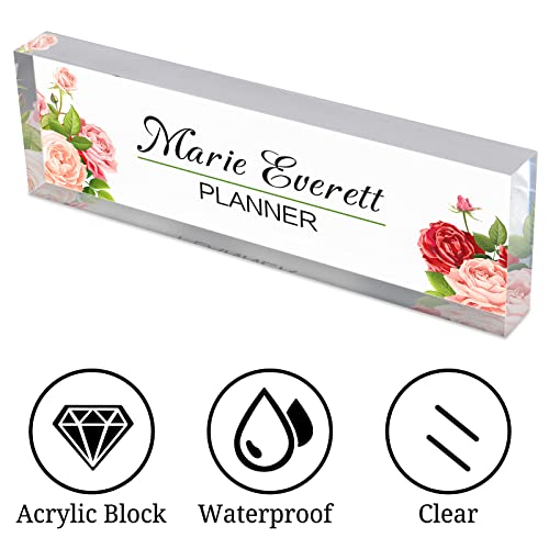 Custom Acrylic Nameplate Desk Plaque P4405