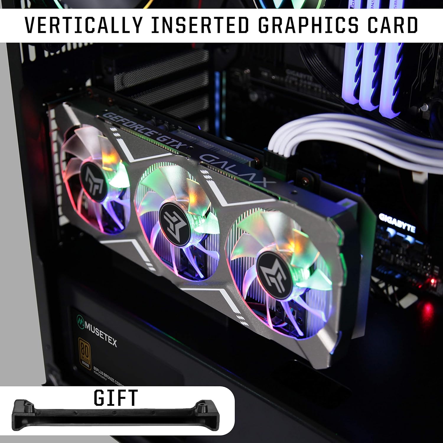 ATX Mid Tower Computer Case with Tempered Glass D892869