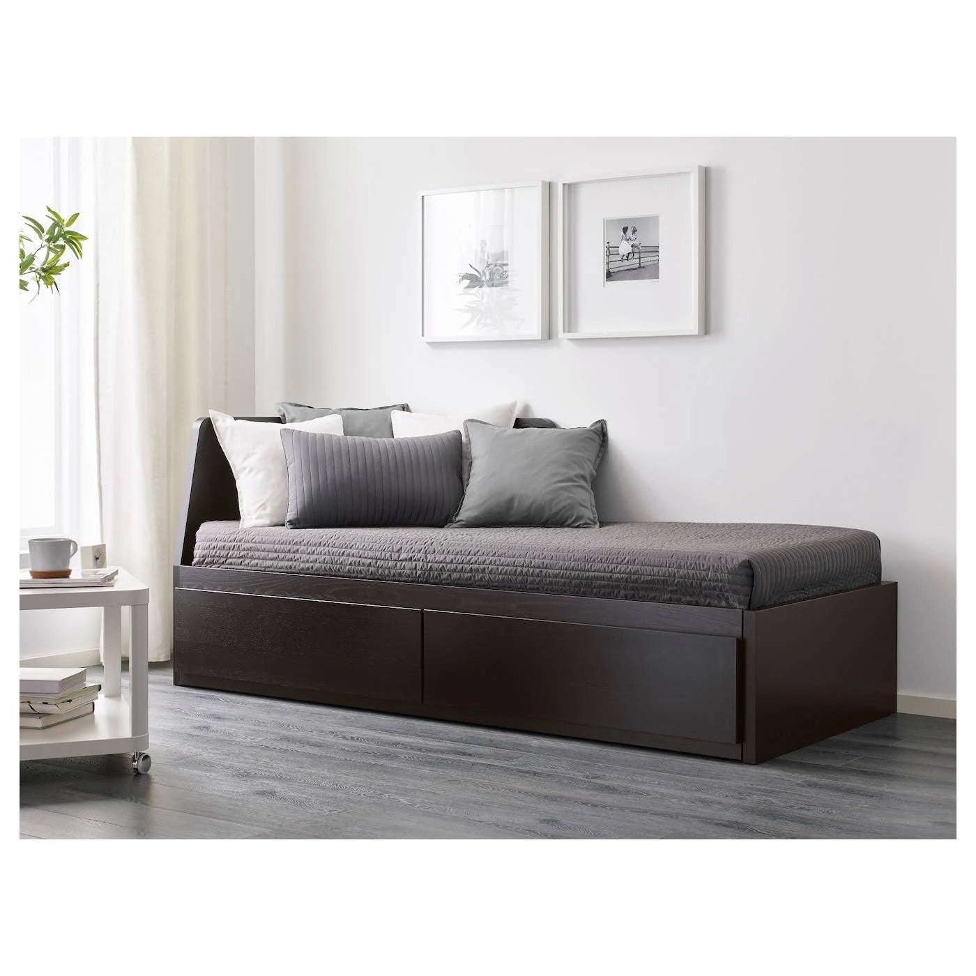 Black Twin Daybed Frame with 2 Drawers O3610
