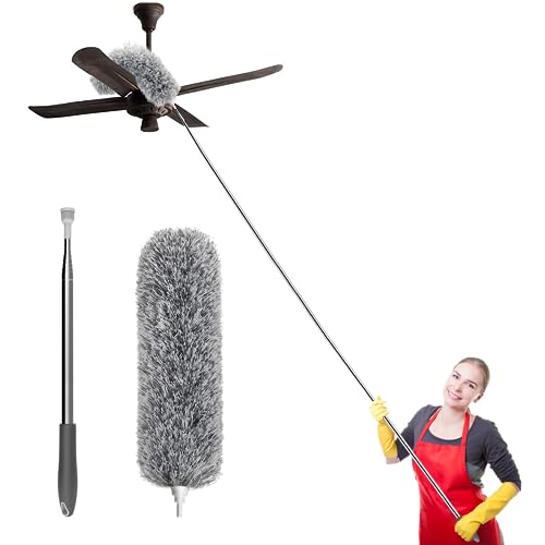 100-inch Extra-Long Bendable Microfiber Duster with Extension Pole D958083