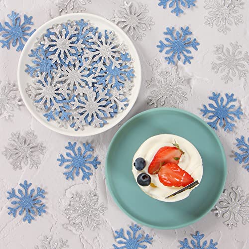 100pcs Glitter Paper Silver Blue Table Confetti L185208