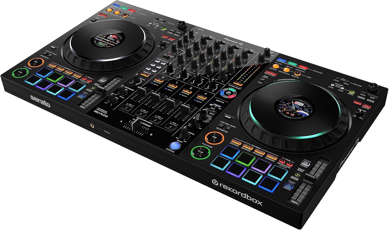 Black 4-deck DJ Controller W614482