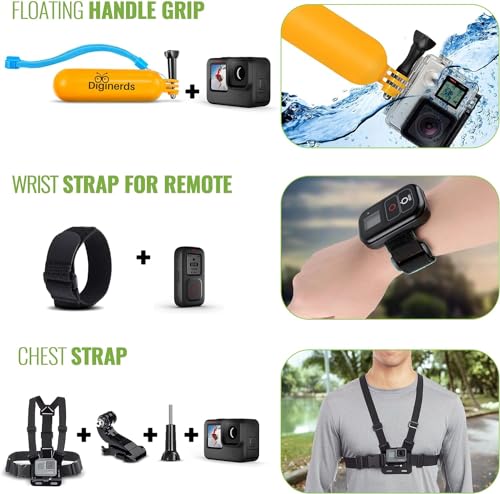 Waterproof Action Camera with 5.3K HDR Video, 27MP Photos, 64GB Card & 50 Piece Accessory Kit D9360
