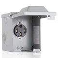 50 Amp 125/250 Volt NEMA 14-50R Weatherproof RV Power Outlet Box U4495