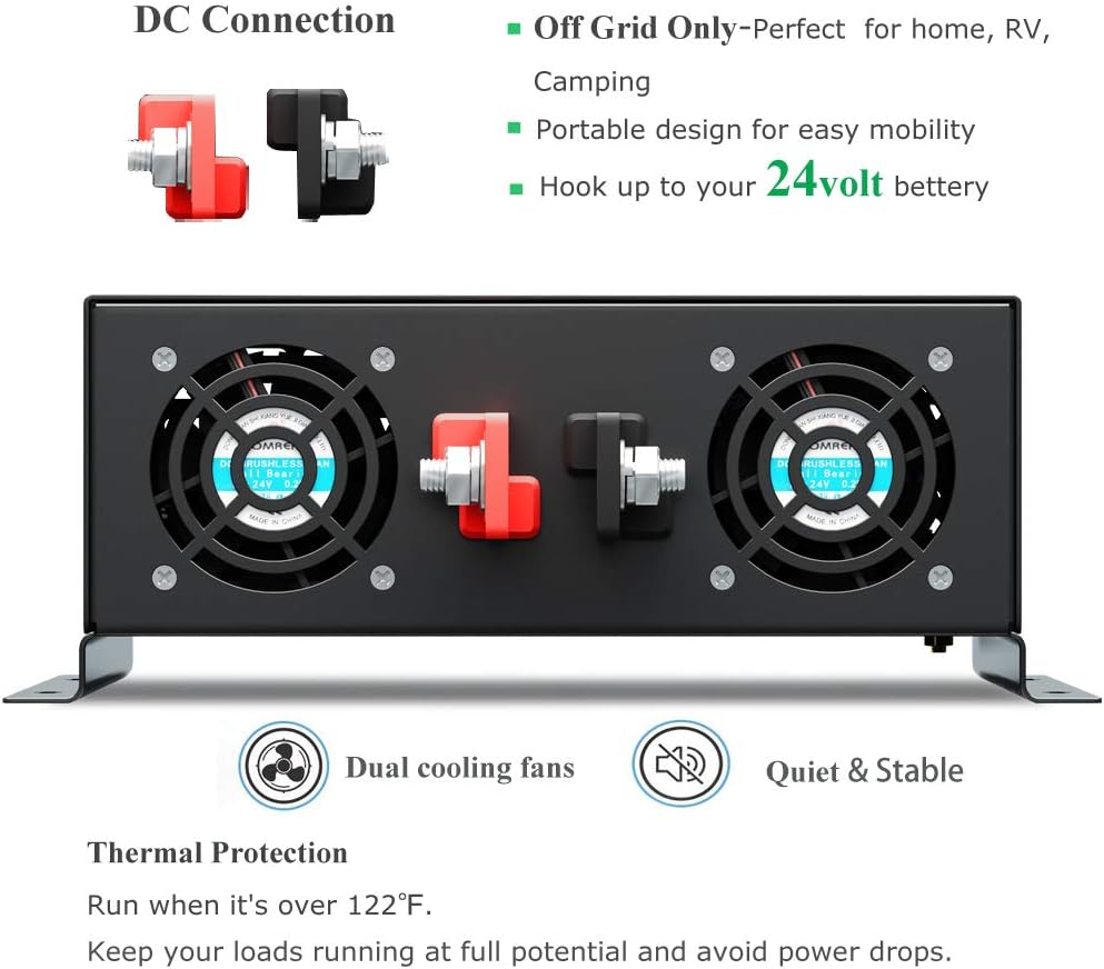 2500W 24VDC to 120VAC Pure Sine Wave Inverter T81347