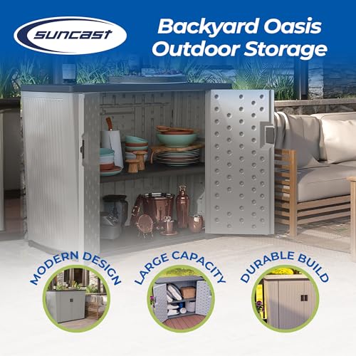 130 Gallon Dove Gray Outdoor Storage Shed T562