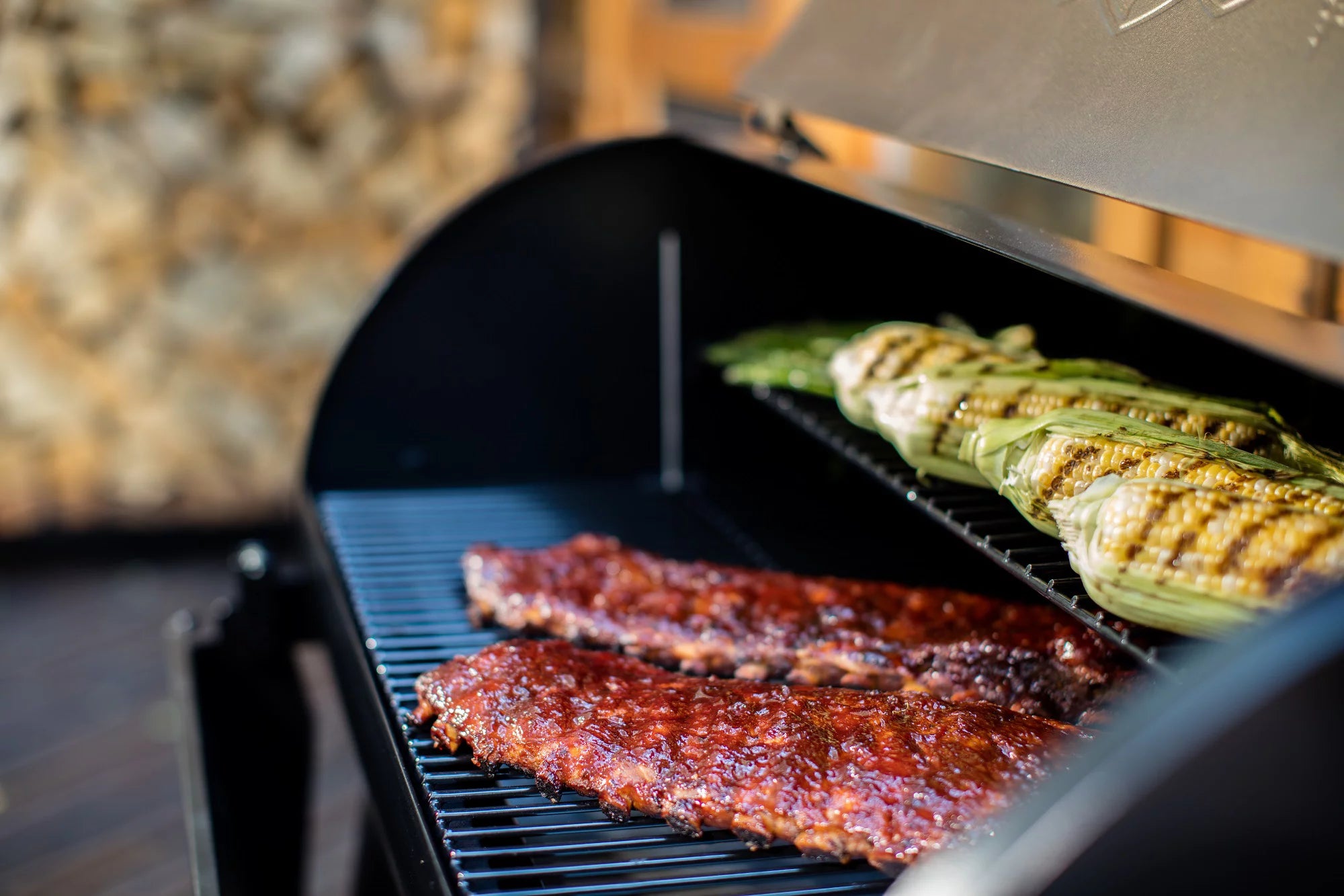 Bronze Wood Pellet Grill and Smoker J4745