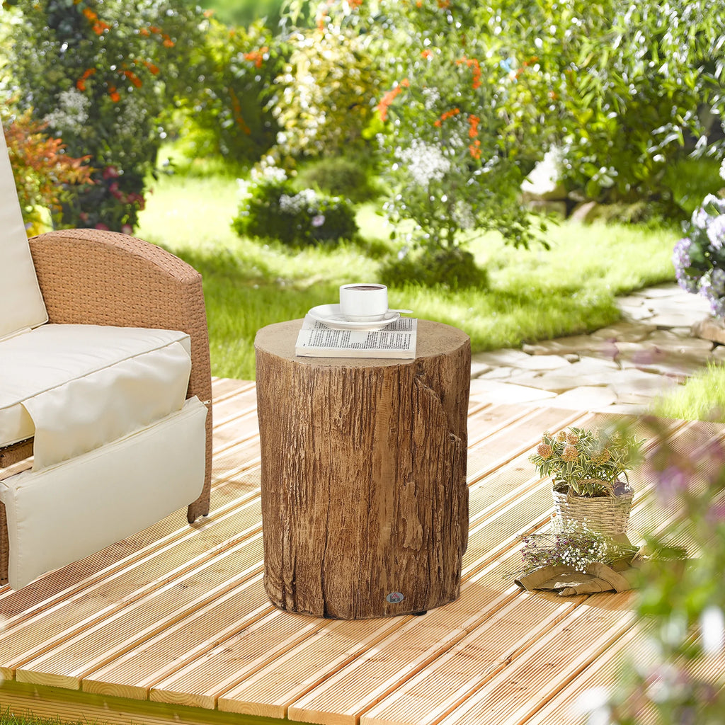 Natural Concrete Side Table Set of 2 Q8949
