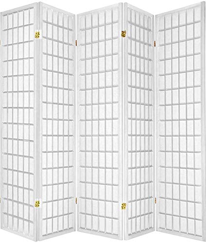 6 Panels Room Divider Privacy Screen Partition 71" Tall Cherry Finish 104" Wide F110184