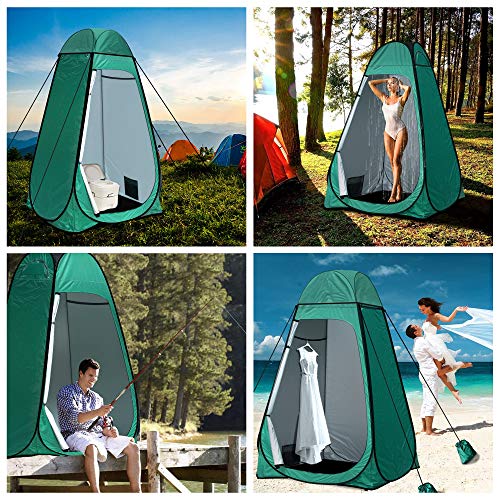 Pop-Up Privacy Tent Camping Portable Toilet Tent Outdoor Bathroom Changing Dressing Room Instant Privacy Shelters Extra-Tall UPF 50+ I740925