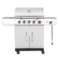 5 Burner Propane Gas Grill with Side Burner & Sear Burner, Stainless Steel C37811