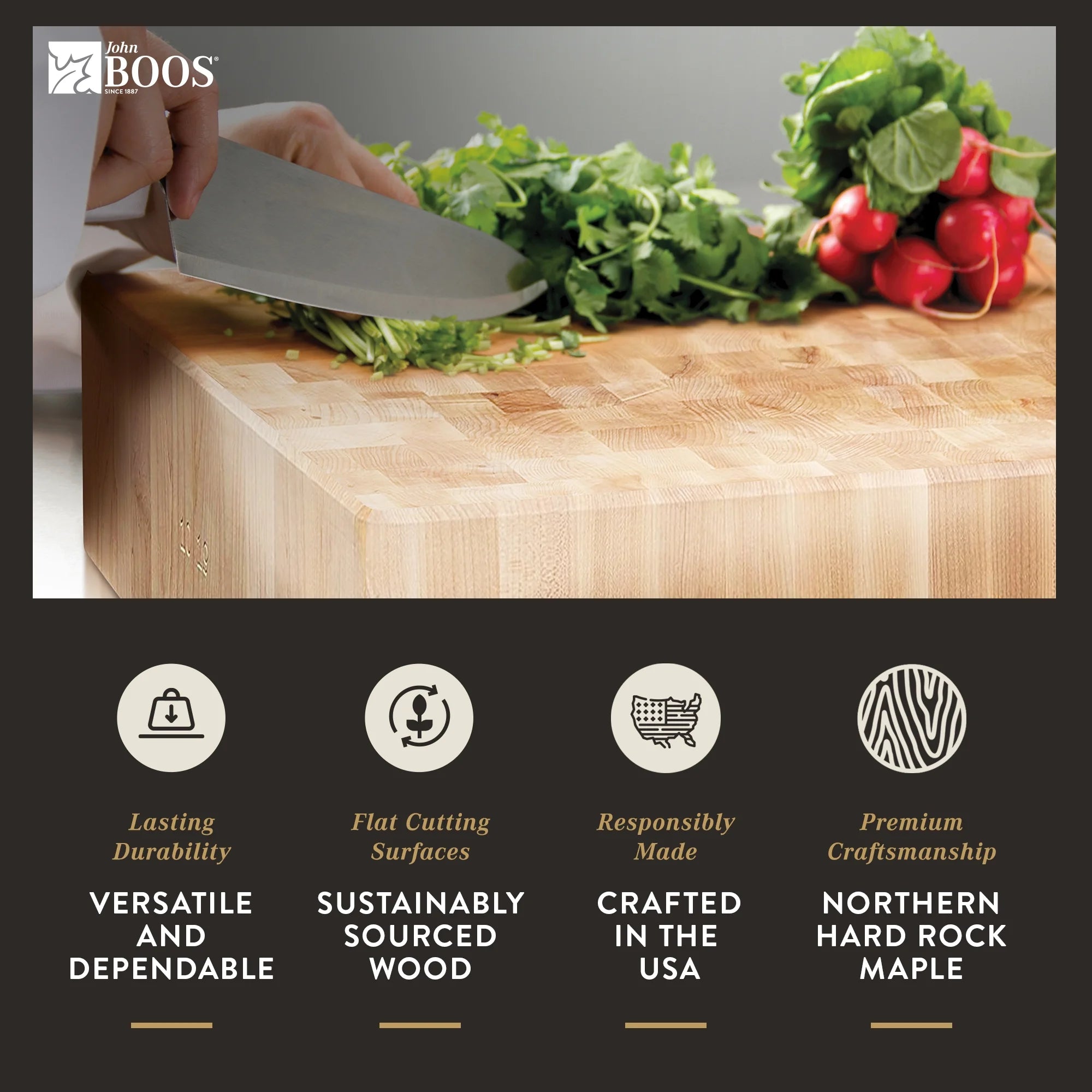 Large Maple Wood Cutting Board, 30” x 24” W50093