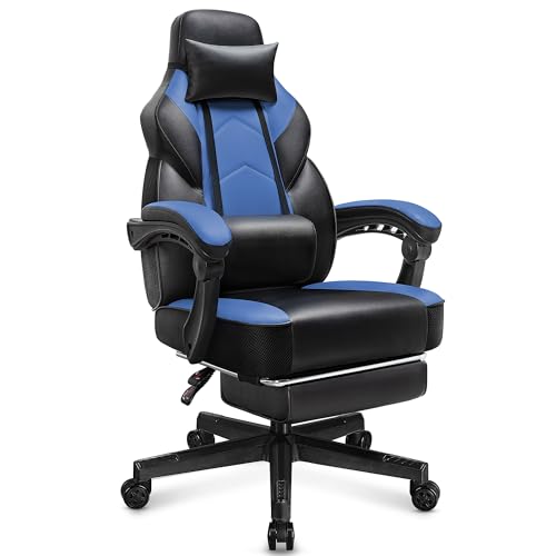 Red Ergonomic Gaming Chair with Footrest Z691