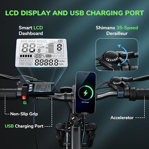 26" Electric Mountain Bike with Removable Battery D90331