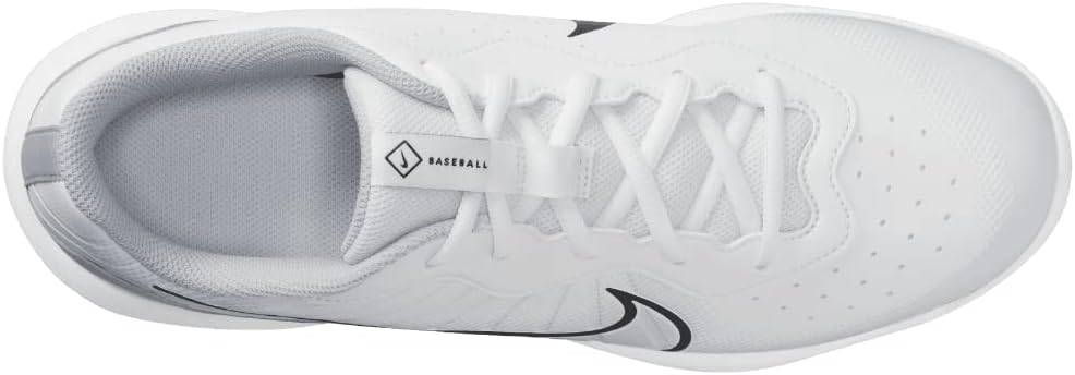 White Gray Size 8 Medium Baseball Cleats D1289