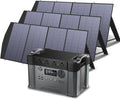 2400W Portable Power Station with 3pcs Foldable Solar Panel 200W F713