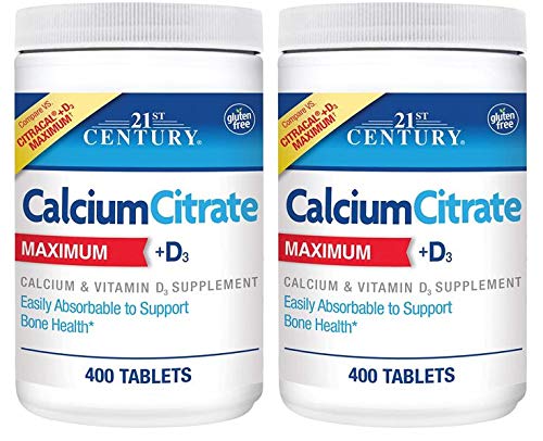 Calcium Citrate Plus D3 Tablets, 400 Count, 2 Count T1636