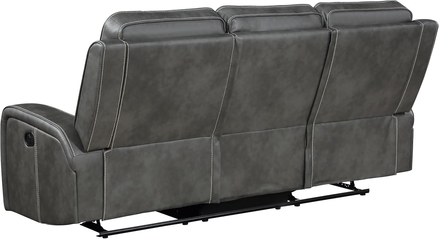 3-Piece Upholstered Motion Reclining Sofa Set Grey S4353