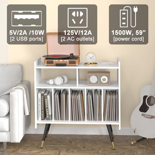 Black Vinyl Record Storage Cabinet W267347