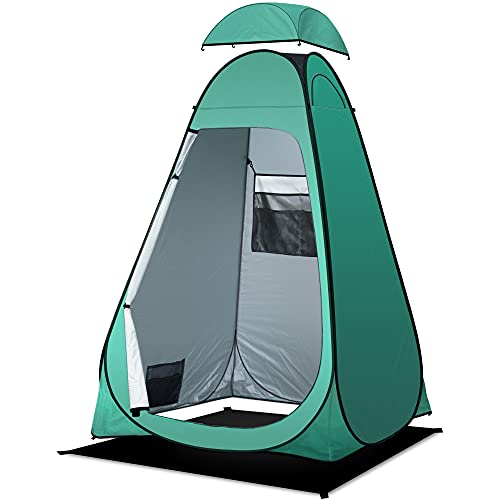 Pop-Up Privacy Tent Camping Portable Toilet Tent Outdoor Bathroom Changing Dressing Room Instant Privacy Shelters Extra-Tall UPF 50+ I740925