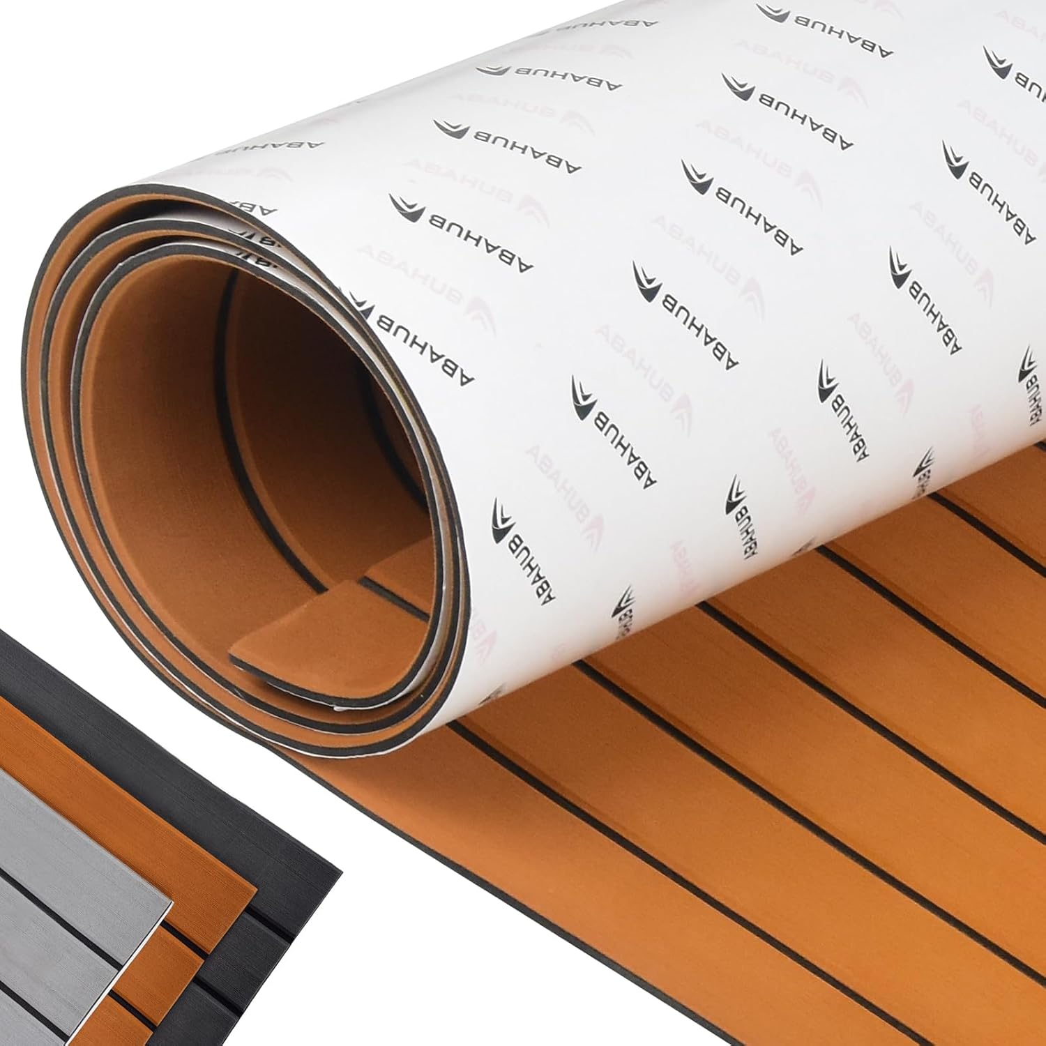 EVA Foam Boat Decking 96''x45.6''/36''/28.8''/24''/16.8'', 48''x16.8'' Self-Adhesive Faux Teak Marine Flooring Sheet T664287