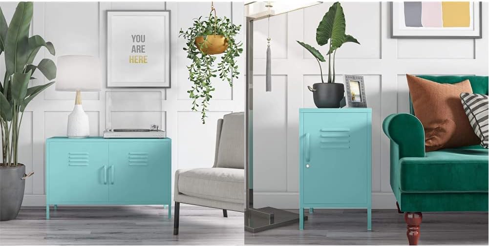 Mint 2 Door Metal Accent Cabinet F84222