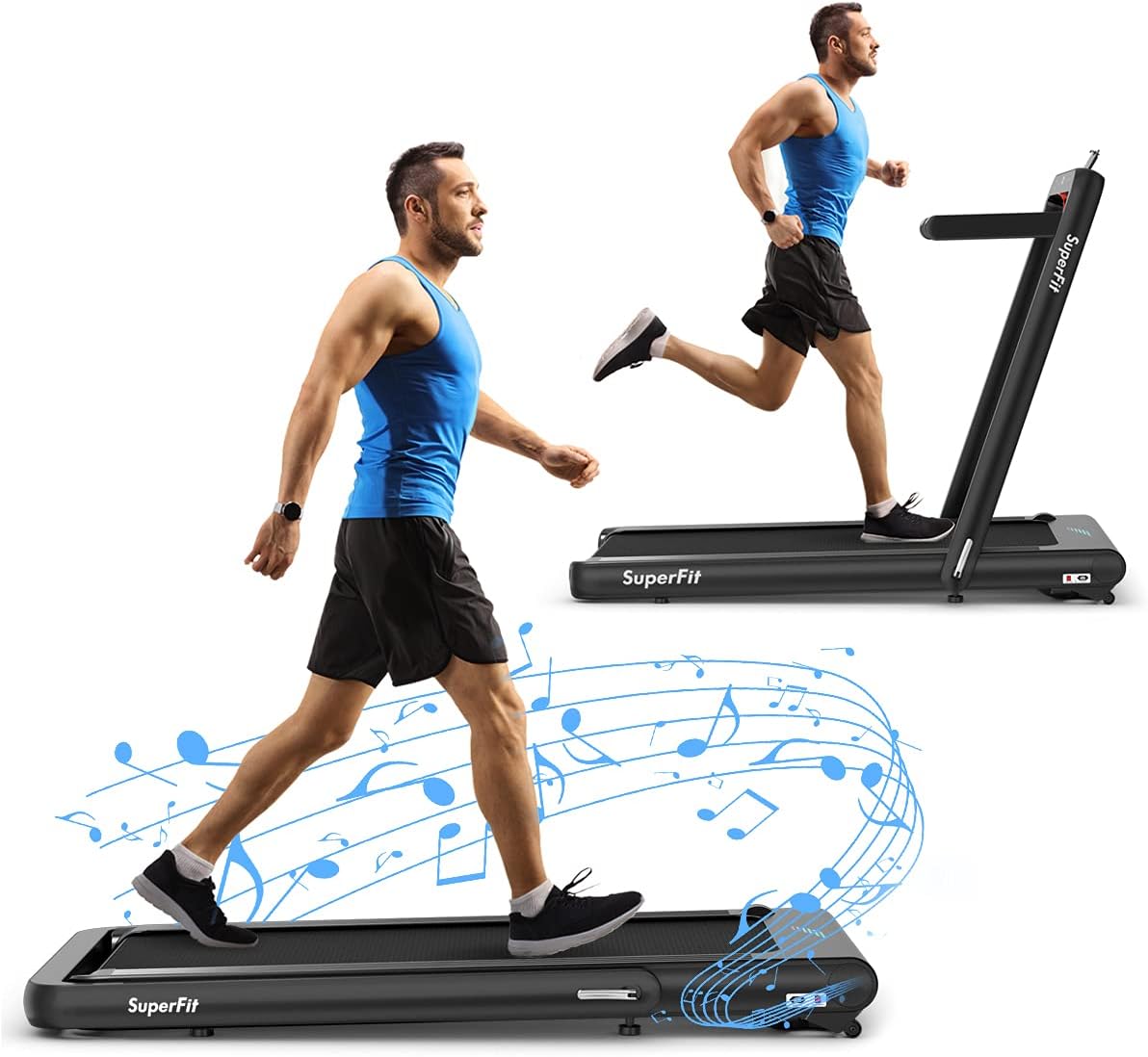 2 in 1 Folding Treadmill with APP Control S39568