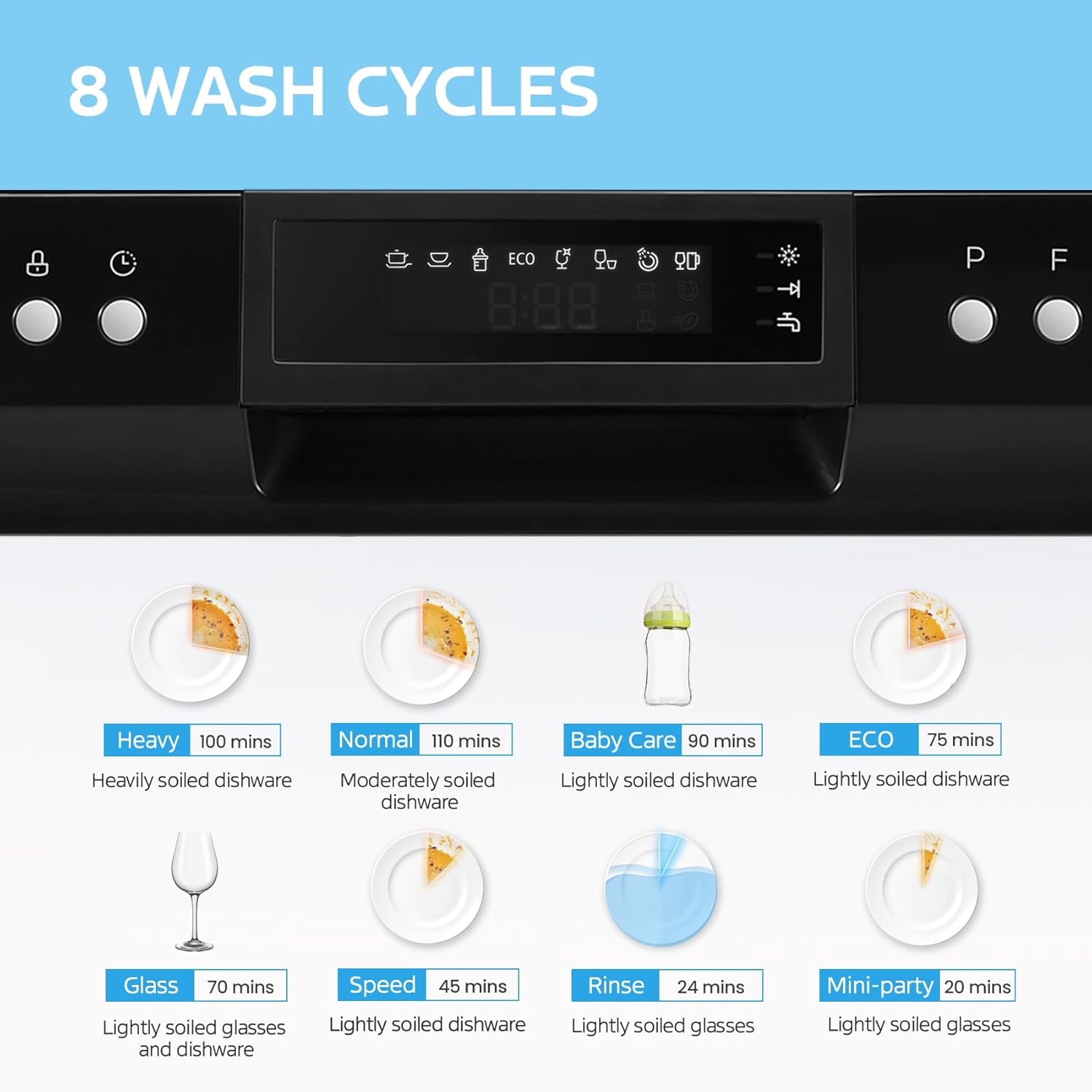 White Portable Dishwasher, 6 Place Settings U781