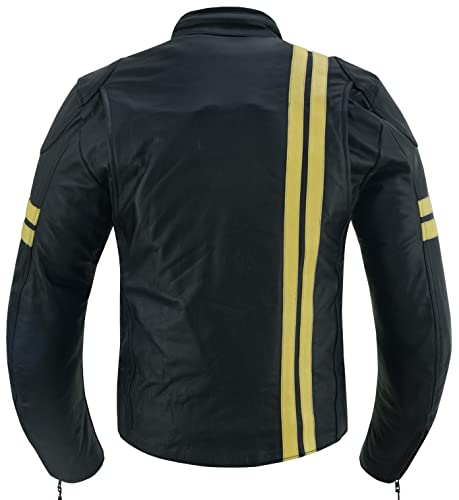 Leather Motorbike Motorcycle Jacket J417013