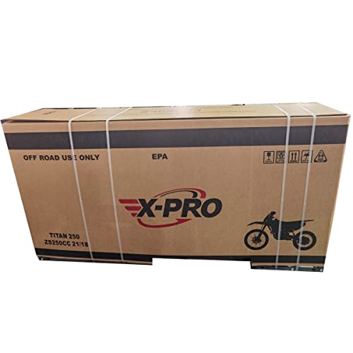 250cc Dirt Bike with 5-Speed Manual Transmission, Electric/Kick Start, 21"/18" Wheels (Black) I5614