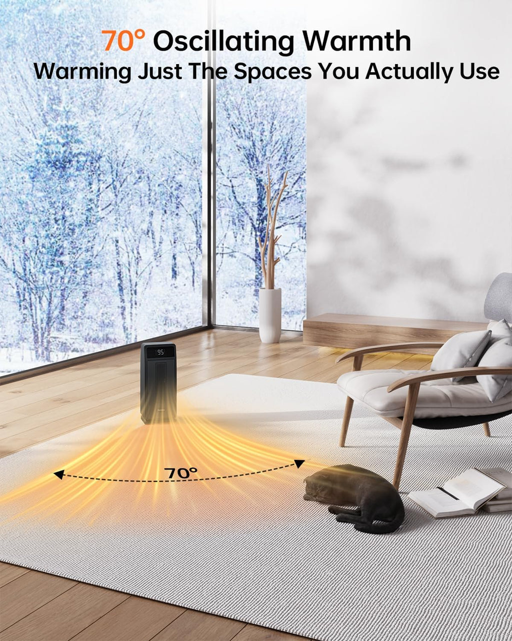 1500W Black Portable Space Heater R286