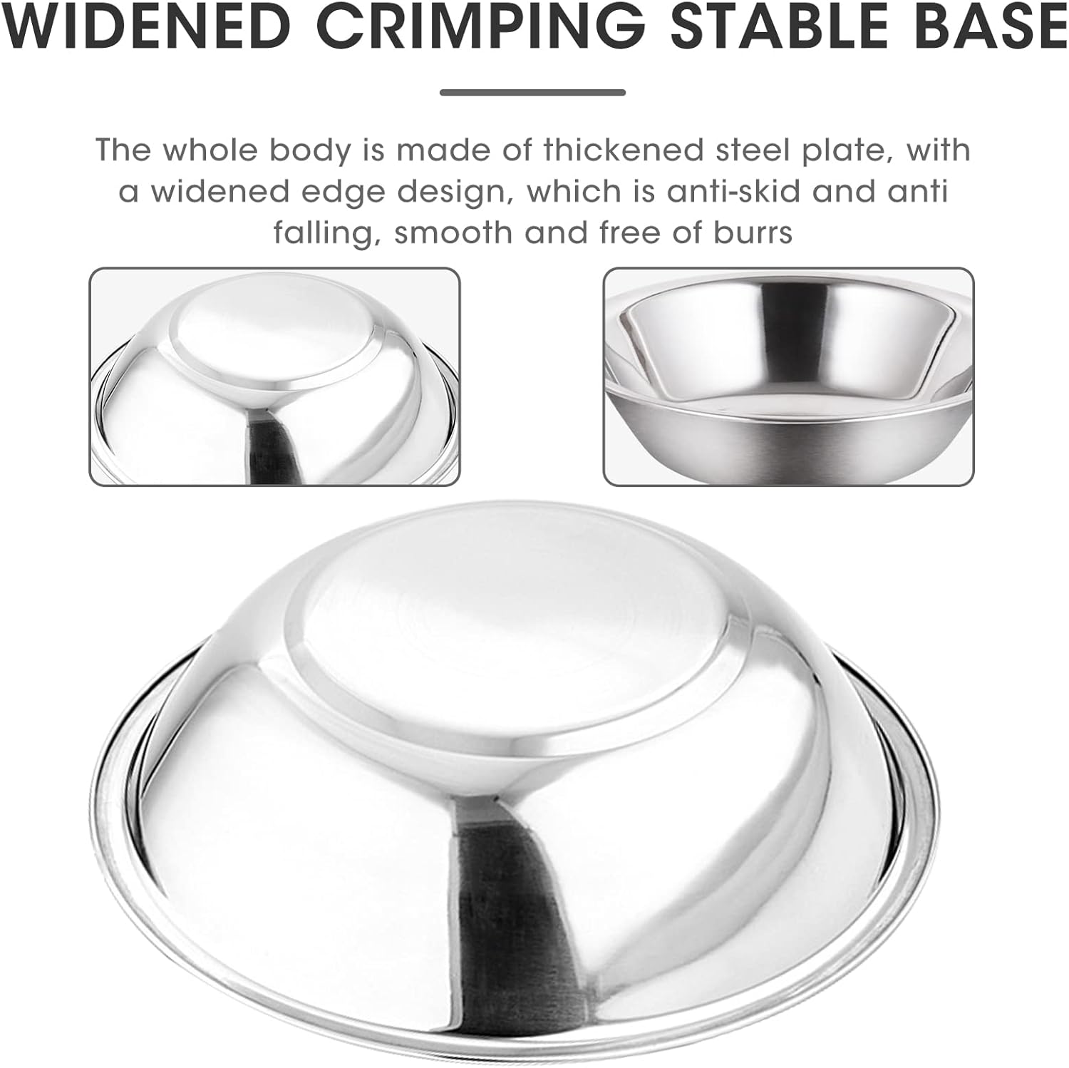 3 Quart Set of 3 Stainless Steel Mixing Bowl E962210