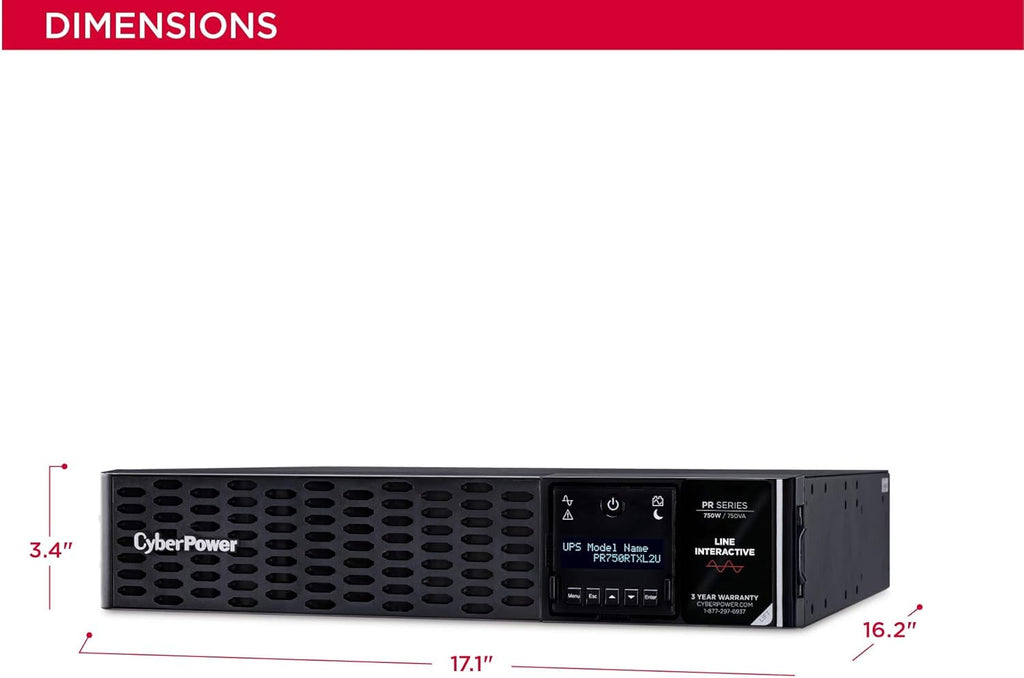 750VA 750W 8 Outlets 2U Rack Tower UPS System X553