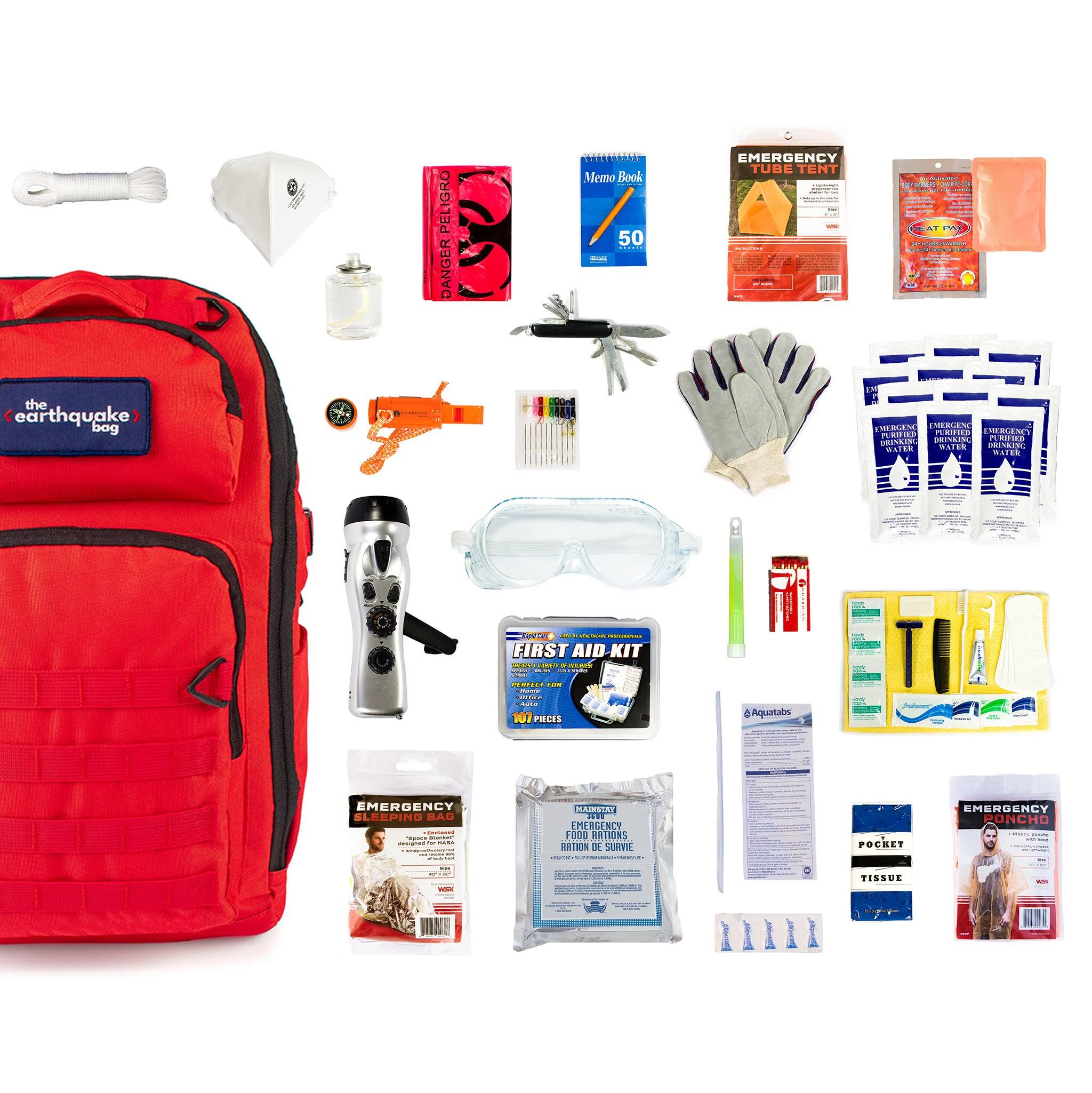 Complete Earthquake Bag Emergency Kit (1 Person, 72 Hours) A3498