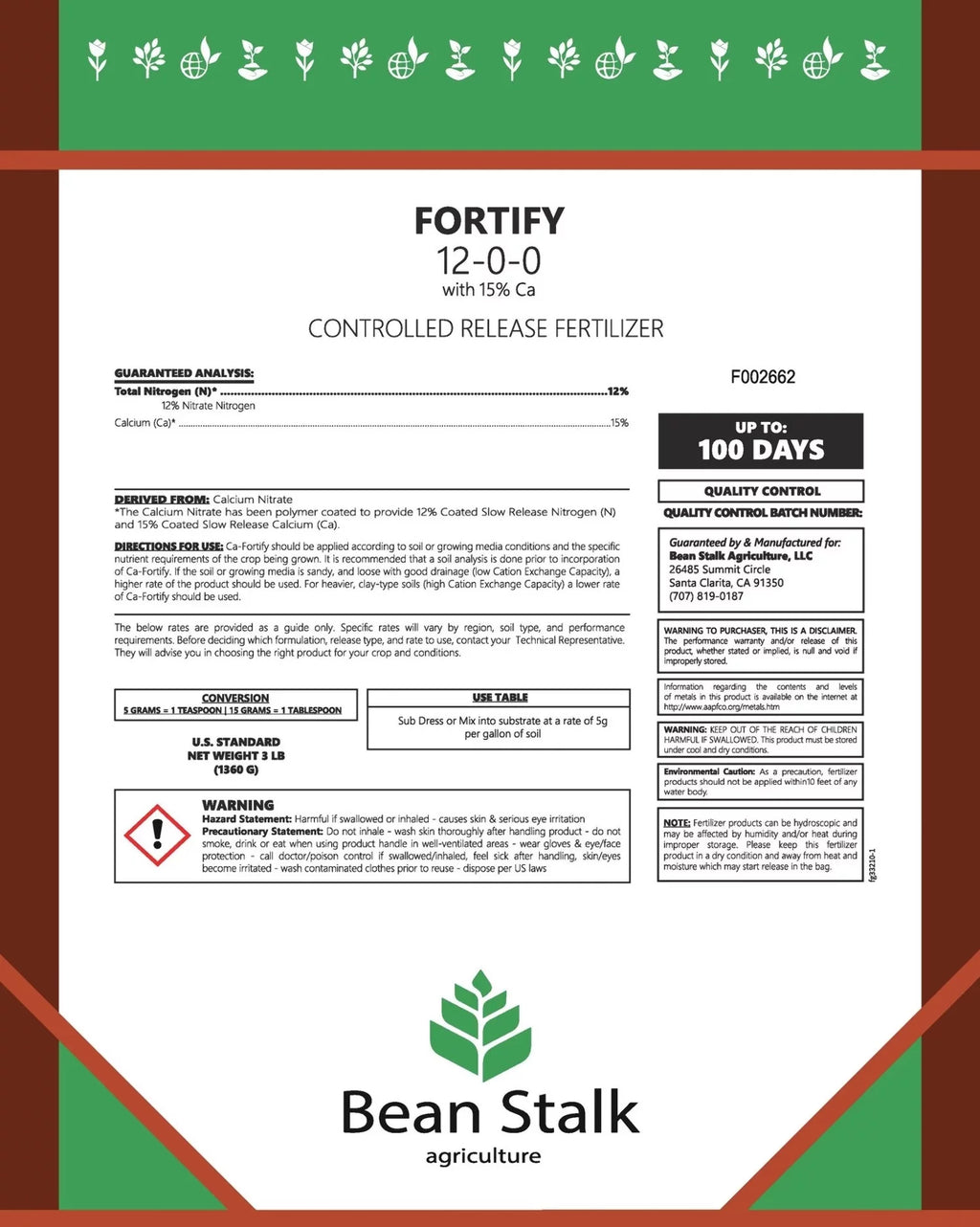 Controlled release fertilizer with Calcium and magnesium - 50 lb pail B907936