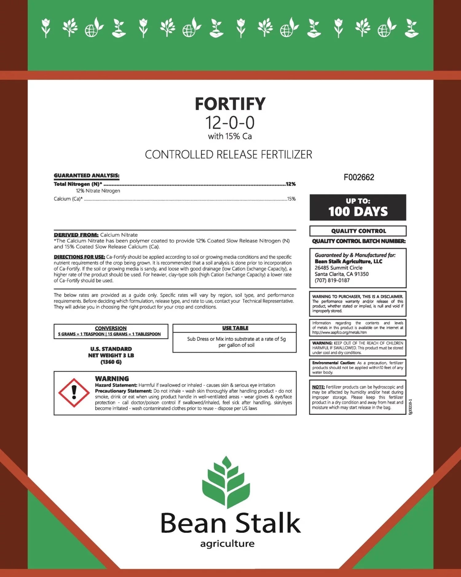 Controlled release fertilizer with Calcium and magnesium - 50 lb pail B907936