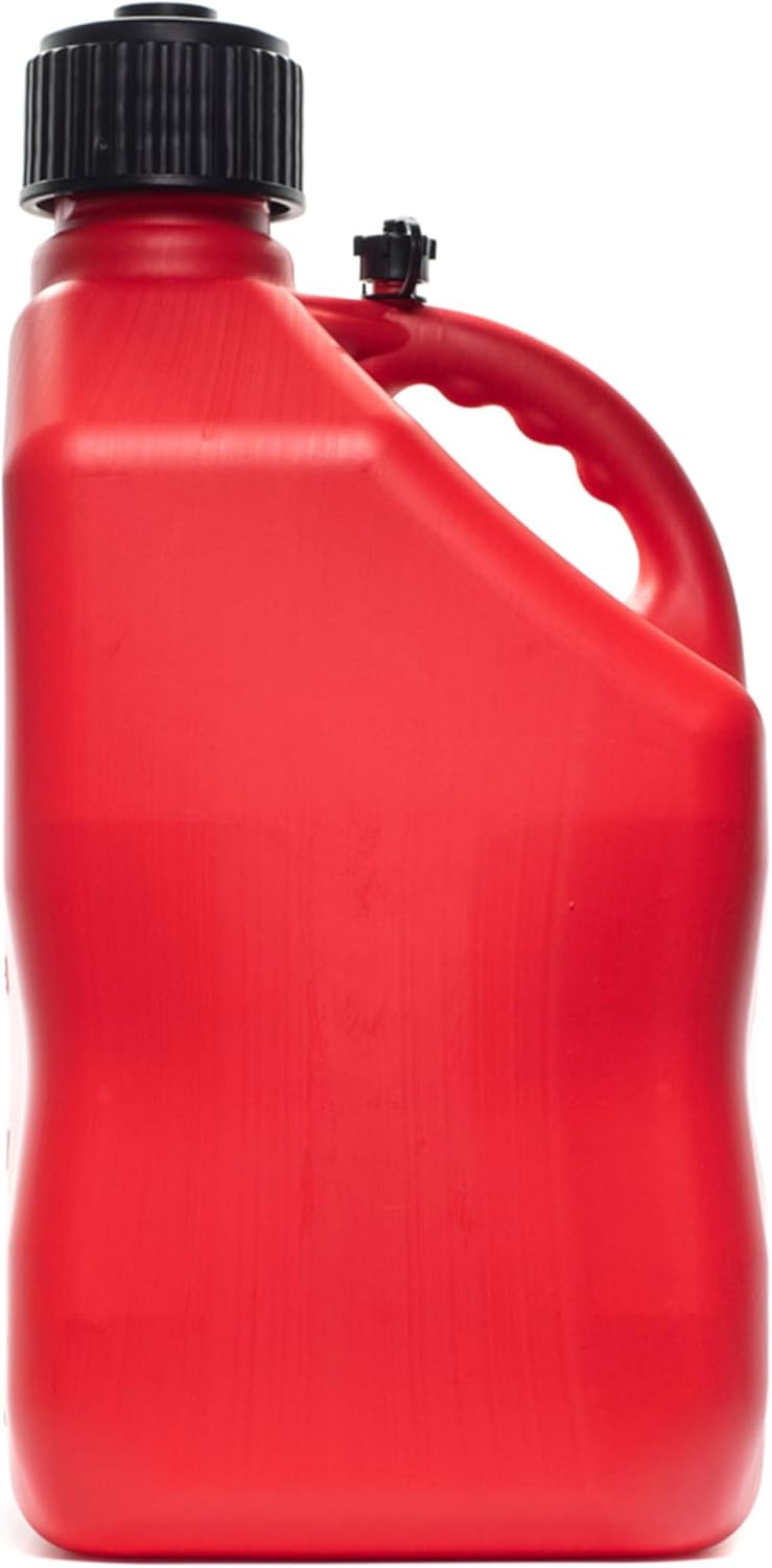 5.5-Gallon Square Motorsport Container (2 Pack) Red with 14" Deluxe Filler Hose (1 Pack) X924420