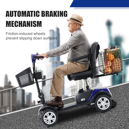 Silver Folding Electric Mobility Scooter F5186