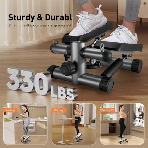 Mini Stepper with Resistance Bands and LCD Monitor J747